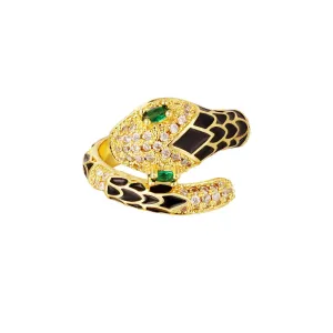Anel Serpente Preto
