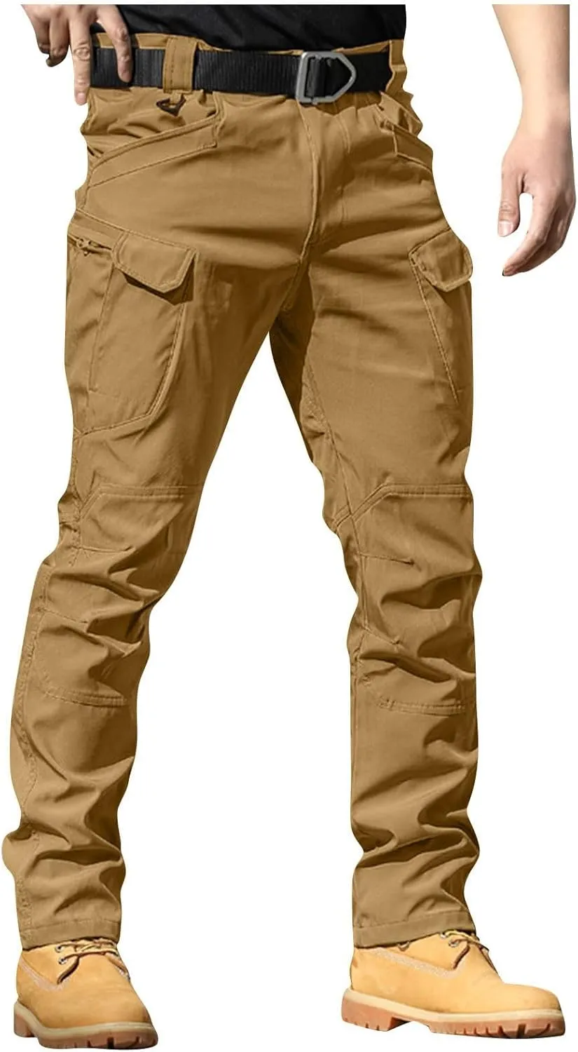 Cargo Pants for Men Relaxed Fit Waterproof Stretch Work Pants Multi Pockets Ripstop Flex Camo Hunting Tactical Pants