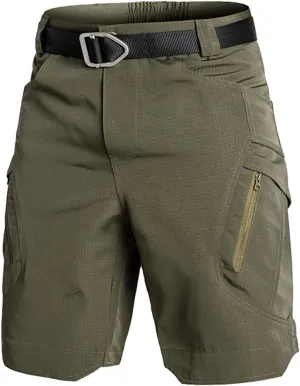 Cargo SweatShorts for Men Summer Outdoor Tactical Pants Solid/Patriotic Printed Military Shorts with Multi Pockets