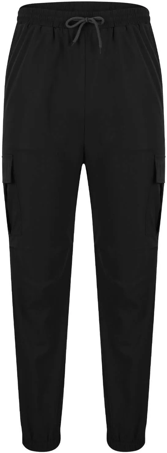 Casual Jogger Pants for Men Breathable Relaxed Fit Chino Outdoor Cargo Pants Athletic Loose Fit Twill Jogging Sweatpants
