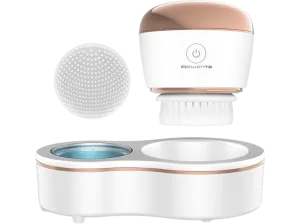 Cepillo facial - Rowenta LV4020, LED azules, Autonomía 90 min, Estación de almacenamiento, Blanco