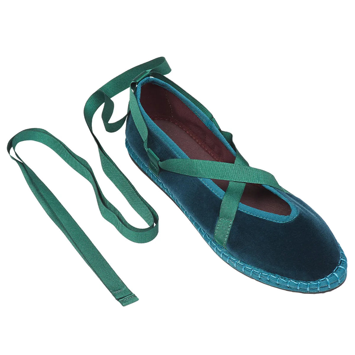 Eichiro Velvet Ribbon Petrol Green
