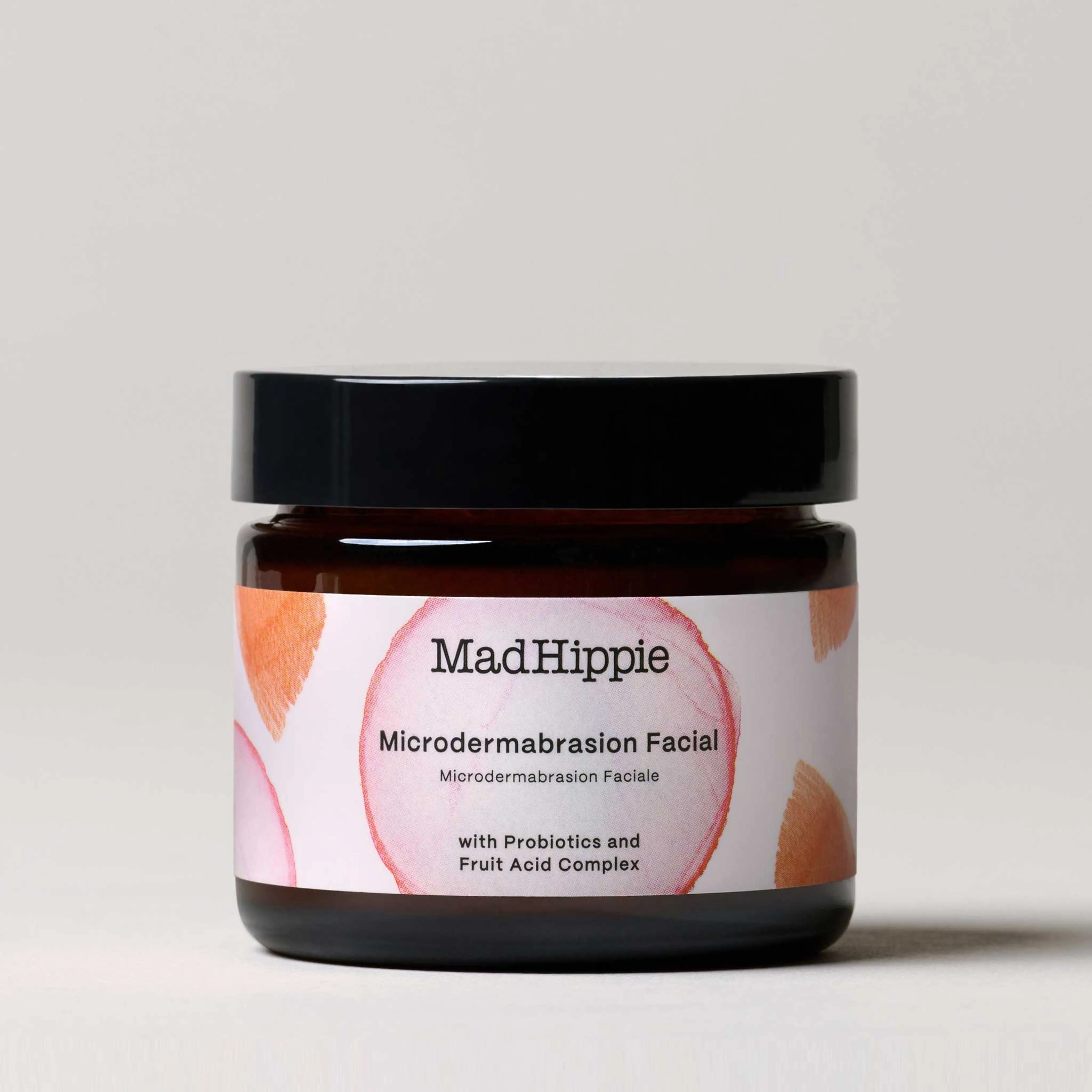 Exfoliante facial iluminador con ácidos frutales, probióticos y ácido hialurónico
