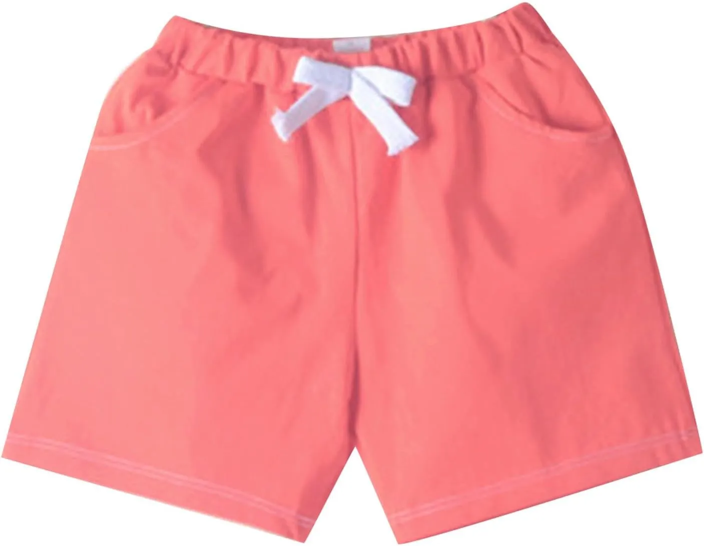 Kids Casual Cotton Shorts Preppy Shorts Boys Girls Relaxed Fit School Uniform Elastic Waist Solid Color Summer Clothes