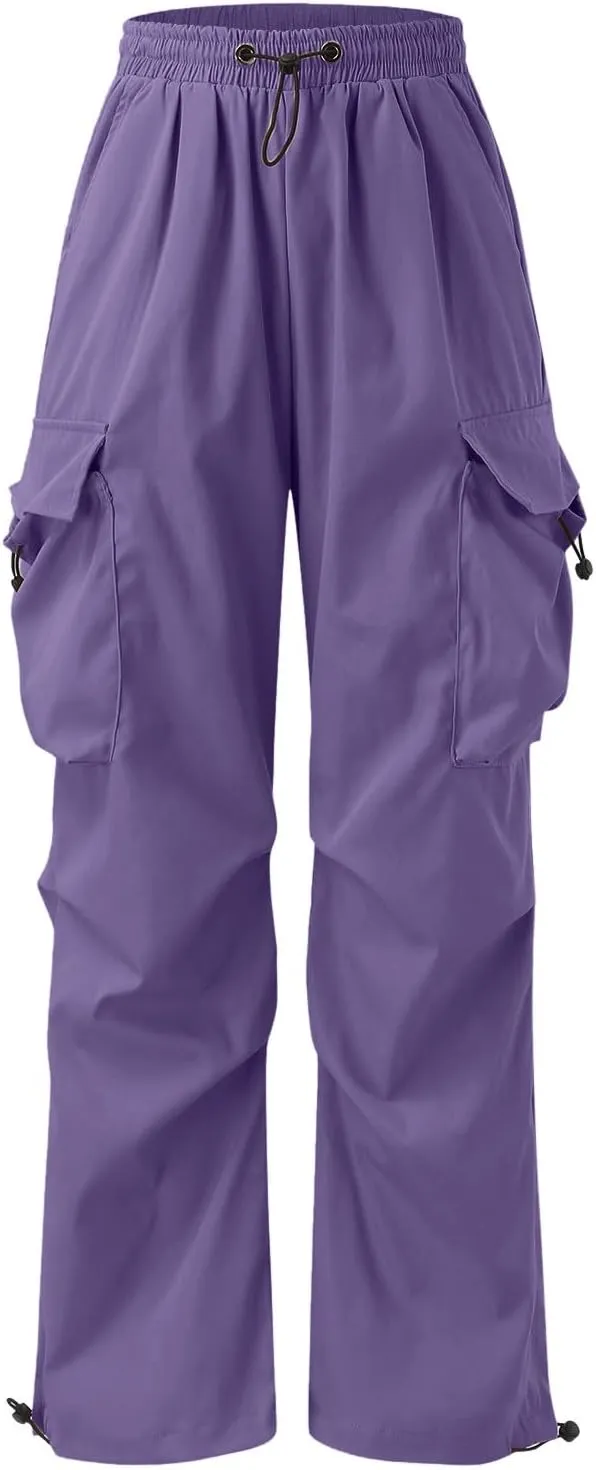 Mens Baggy Cargo Pants Trendy Casual Parachute Pants Loose Fit Harem Joggers for Streetwear Y2k Clothes with Pockets