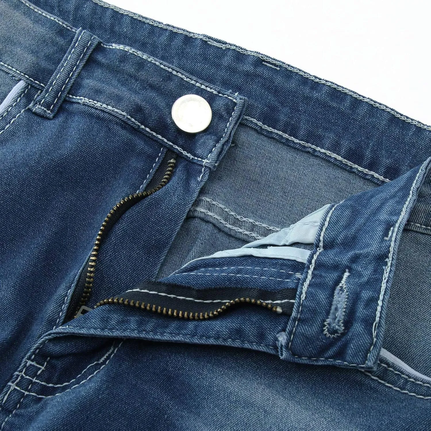 Mens Straight Leg Slim Fit Jeans Casual Bodybuilding Sports Durable Denim Pants for Men Lightweight Wear to Work Pencil Pants