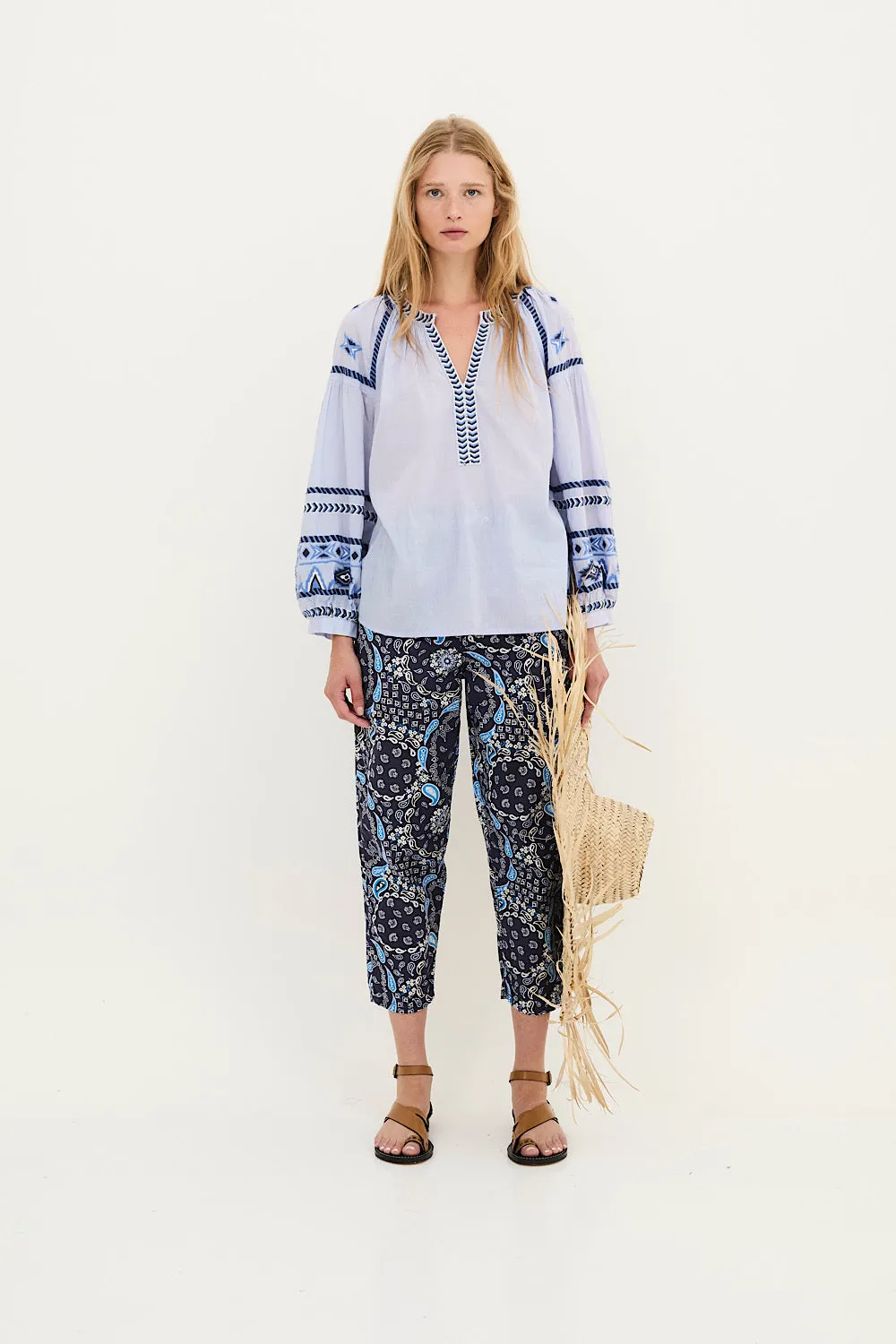 Pantalones Corse Bandana Azul