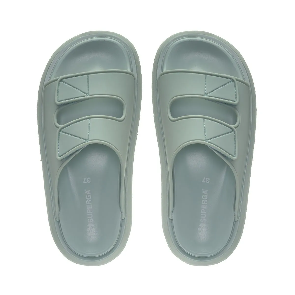 Sandalias 1918 Slides Double Bands Micro Grises