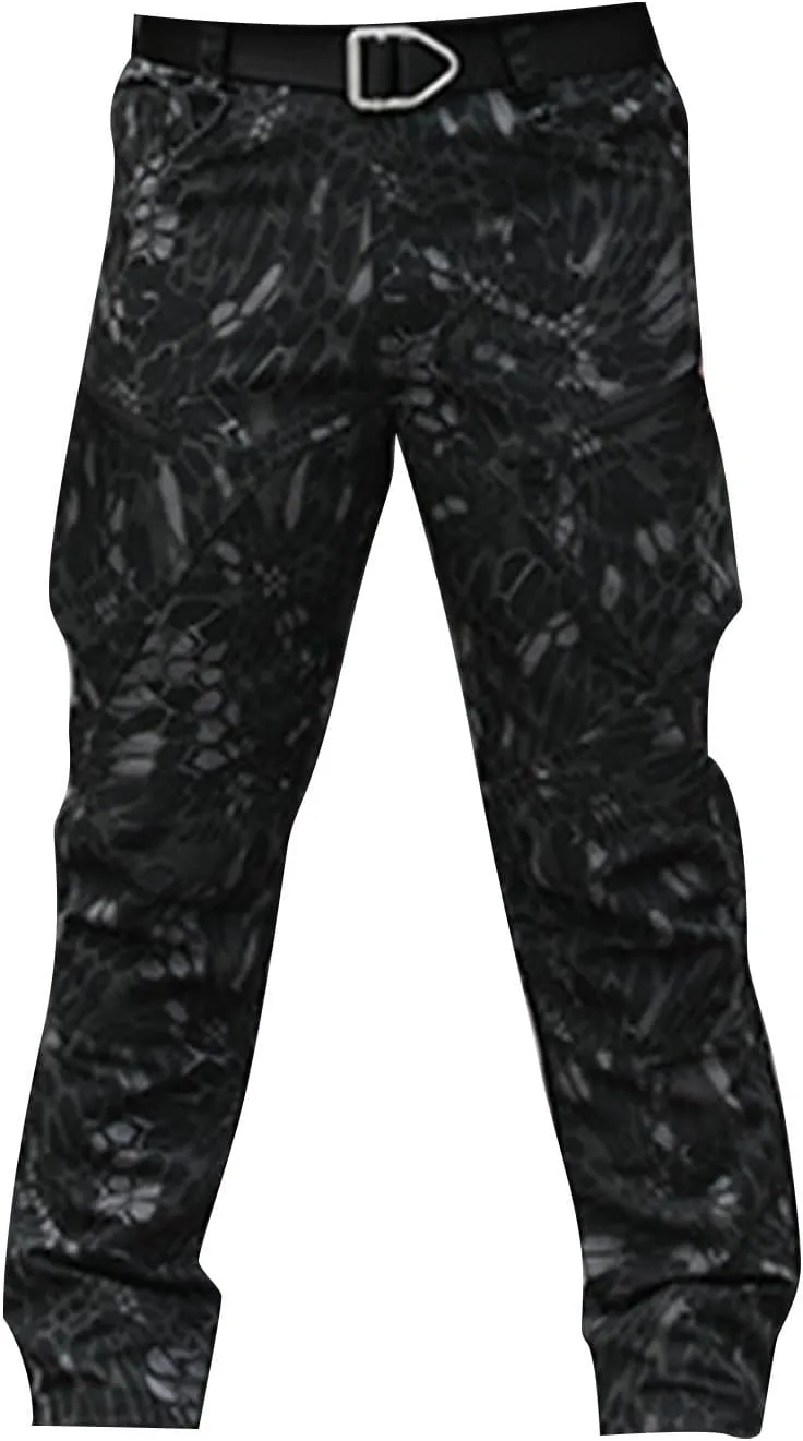 Tactical Pants for Men Stretch Ripstop Waterproof Resistant Cargo Hiking Pants Comfy Work Pant Fishing with Pockets