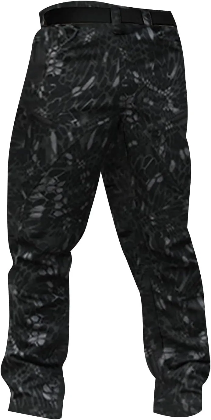 Tactical Pants for Men Stretch Ripstop Waterproof Resistant Cargo Hiking Pants Comfy Work Pant Fishing with Pockets