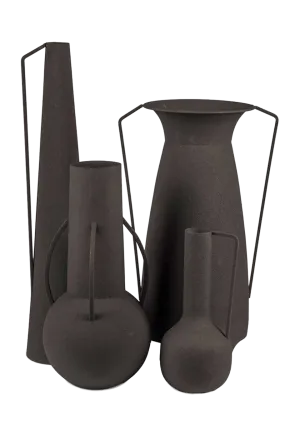 Vases Roman Black Set 4