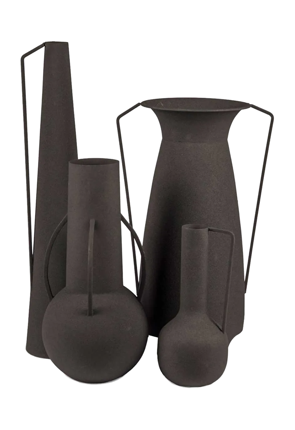 Vases Roman Black Set 4