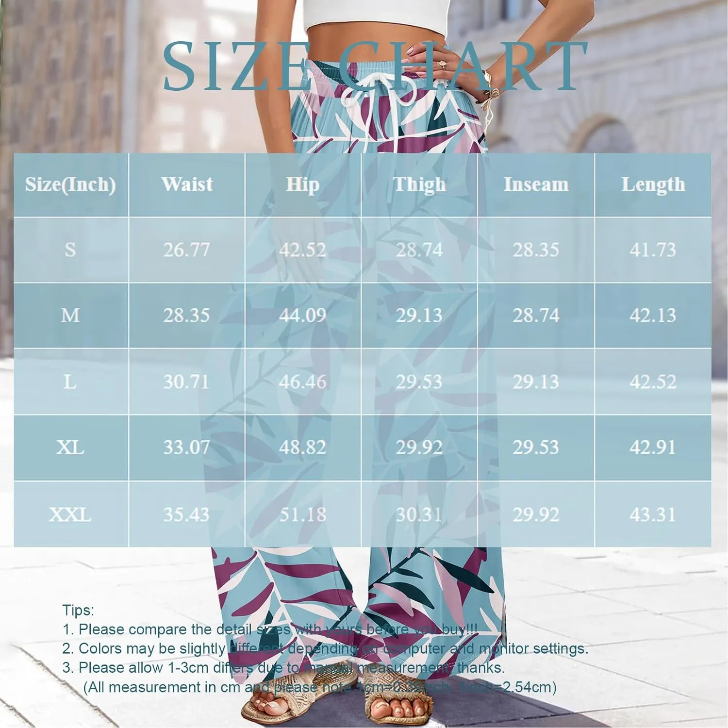 Wide Leg Loung Pants for Women Lightweight Bohemian Print Baggy Summer Pants Loose Fit Fashion Trousers