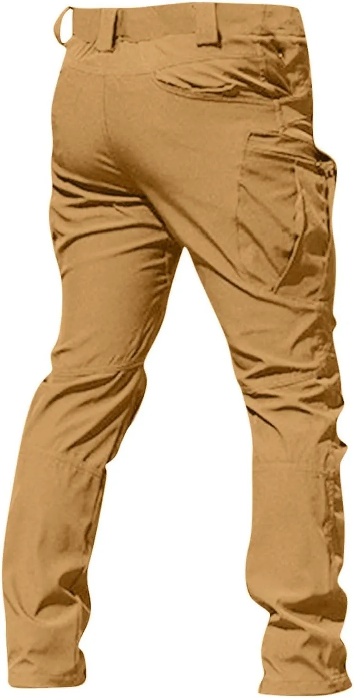 Work Pants for Men Construction Stretch Tactical Pants Multi Pockets Hiking Cargo Pant Water Resistant Trousers