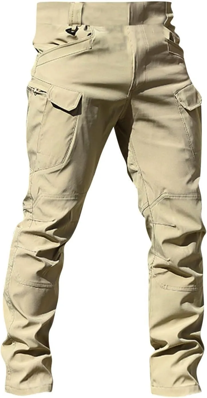Work Pants for Men Construction Water Resistant Outdoor Tactical Pants Stretch Ripstop Cargo with Pockets