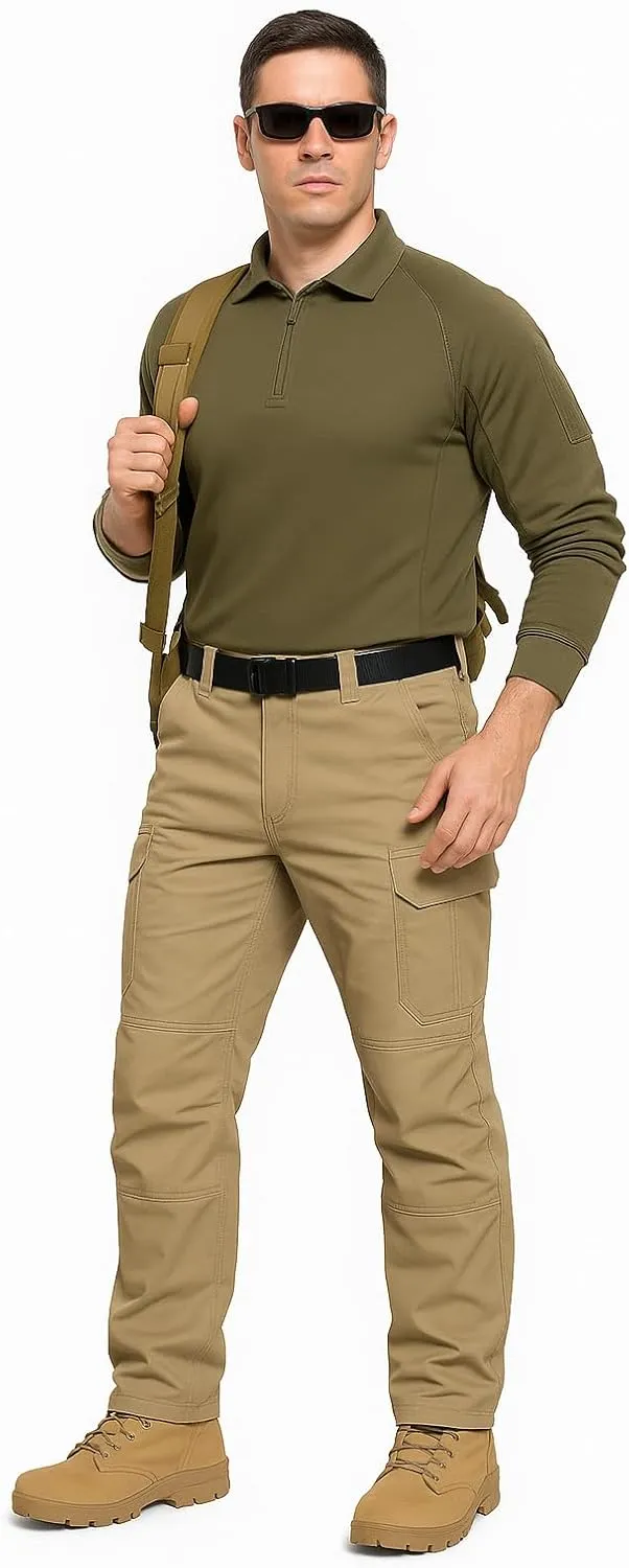 Work Pants for Men Construction Water Resistant Outdoor Tactical Pants Stretch Ripstop Cargo with Pockets